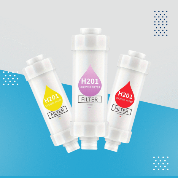 فلتر دش الإستحمام H201 – تخلص من تساقط الشعر وجفاف وتقشر البشرة ، تمتع بمياه نظيفة وصحية بدون كلور او فلور