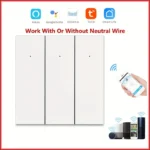 ⁦مفتاح جداري ذكي لاسلكي   من Chevolink للتحكم بالإضاءة والصوت بسهولة عبر تطبيق Graffiti / Smart Life ومتوافق مع Alexa وGoogle Home! (يدعم الإستخدام العادي)⁩ - الصورة ⁦2⁩