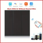 ⁦مفتاح جداري ذكي لاسلكي   من Chevolink للتحكم بالإضاءة والصوت بسهولة عبر تطبيق Graffiti / Smart Life ومتوافق مع Alexa وGoogle Home! (يدعم الإستخدام العادي)⁩ - الصورة ⁦2⁩