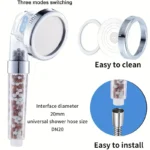 ⁦رأس دش عالي الضغط — بــ3 أوضاع قابلة للتعديل مع فلتر بحبيبات معدنية⁩ - الصورة ⁦6⁩