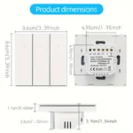 ⁦مفتاح جداري ذكي لاسلكي   من Chevolink للتحكم بالإضاءة والصوت بسهولة عبر تطبيق Graffiti / Smart Life ومتوافق مع Alexa وGoogle Home! (يدعم الإستخدام العادي)⁩ - الصورة ⁦10⁩