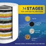 ⁦فلتر دش متعدد الطبقات لإزالة الكلور والشوائب ولتنقية متقدمة للمياه وتحسين شعرك وبشرتك✨ – مزود بفيتامين C⁩ - الصورة ⁦11⁩