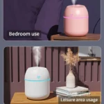 ⁦مرطب هواء USB متعدد الألوان بإضاءة LED – مثالي لغرفة، النوم والسيارات، والمنزل، مع 20 قطعة فلتر استبدال⁩ - الصورة ⁦7⁩