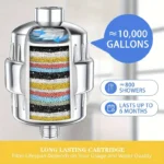 ⁦فلتر دش متعدد الطبقات لإزالة الكلور والشوائب ولتنقية متقدمة للمياه وتحسين شعرك وبشرتك✨ – مزود بفيتامين C⁩ - الصورة ⁦3⁩