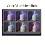 ⁦مرطب هواء USB متعدد الألوان بإضاءة LED – مثالي لغرفة، النوم والسيارات، والمنزل، مع 20 قطعة فلتر استبدال⁩ - الصورة ⁦5⁩