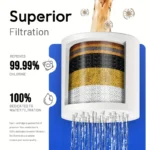 ⁦فلتر دش متعدد الطبقات لإزالة الكلور والشوائب ولتنقية متقدمة للمياه وتحسين شعرك وبشرتك✨ – مزود بفيتامين C⁩ - الصورة ⁦7⁩