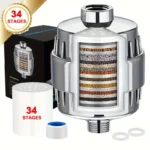 ⁦فلتر دش متعدد الطبقات لإزالة الكلور والشوائب ولتنقية متقدمة للمياه وتحسين شعرك وبشرتك✨ – مزود بفيتامين C⁩ - الصورة ⁦10⁩