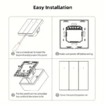⁦مفتاح جداري ذكي لاسلكي   من Chevolink للتحكم بالإضاءة والصوت بسهولة عبر تطبيق Graffiti / Smart Life ومتوافق مع Alexa وGoogle Home! (يدعم الإستخدام العادي)⁩ - الصورة ⁦7⁩